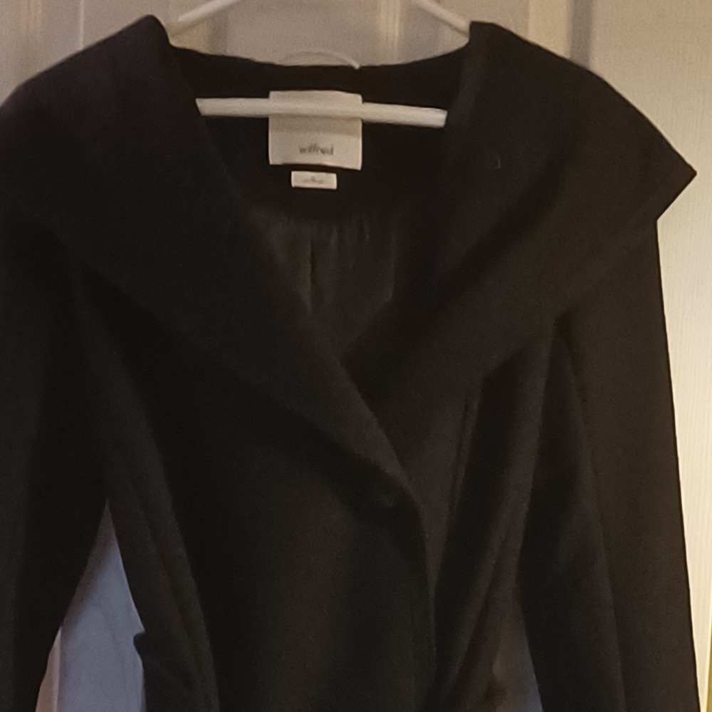 hooded wool coat - Picture 3 of 8